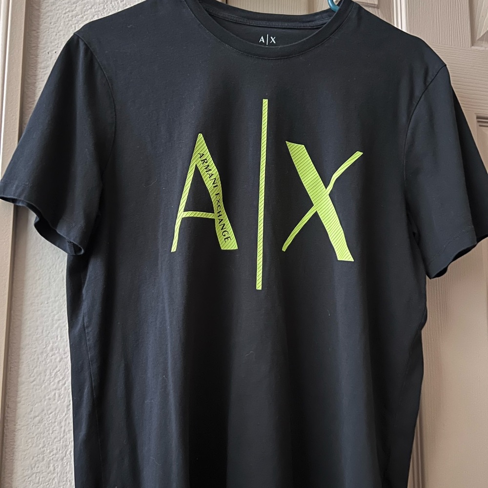 Armani Exchange Men's Neon Logo T-Shirt - Size Large